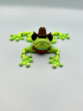 Cowboy frog 3D printed decor figurine