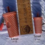 Studded tumbler keychain