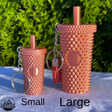 Studded tumbler keychain