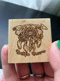 Rubber Stamp With Wood Handle