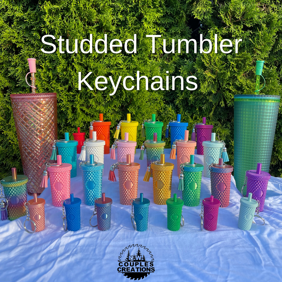 Mini Studded Tumbler Keychains/ Trendy Keychain/ Starbies