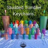 Studded tumbler keychain