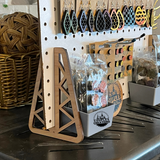 Pegboard stand legs