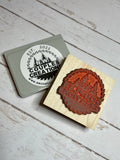 Rubber Stamp With Wood Handle