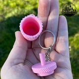 Studded tumbler keychain
