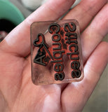 Rubber Stamp with Acrylic handle