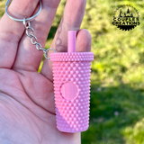 Studded tumbler keychain