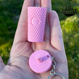 Studded tumbler keychain