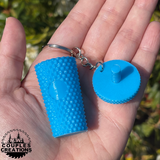 Studded tumbler keychain