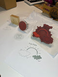 Rubber Stamp with Acrylic handle