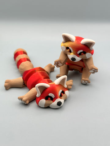Red Panda 3-D printed multicolor figurine decor