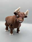 Bull 3D printed multi colored decor