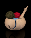 Wood Grain Yarn Bowl & Hook