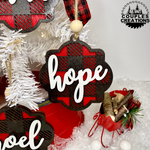 Buffalo plaid ornaments