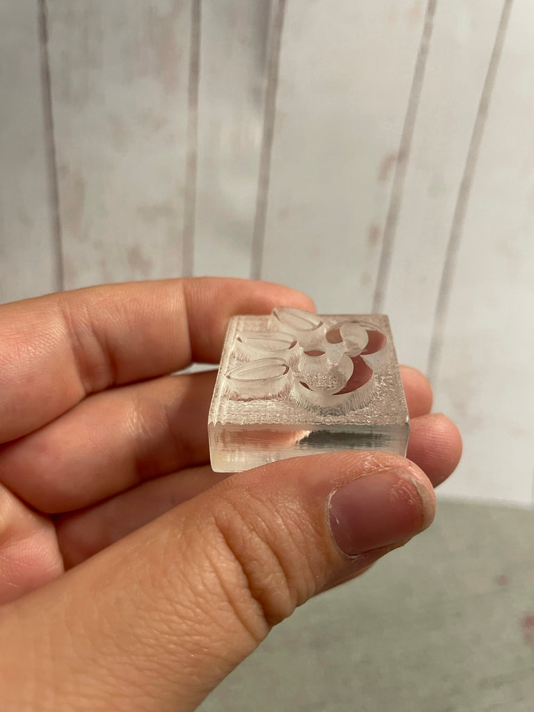 Soap Stamp A45】New Leaf Natural Acrylic Soap Stamp Handmade Soap