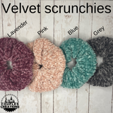 Velvet Knitted Scrunchies