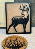 2-layered Cherry wood forest animal pictures