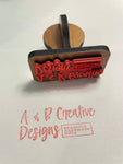 Rubber Stamp With Wood Handle