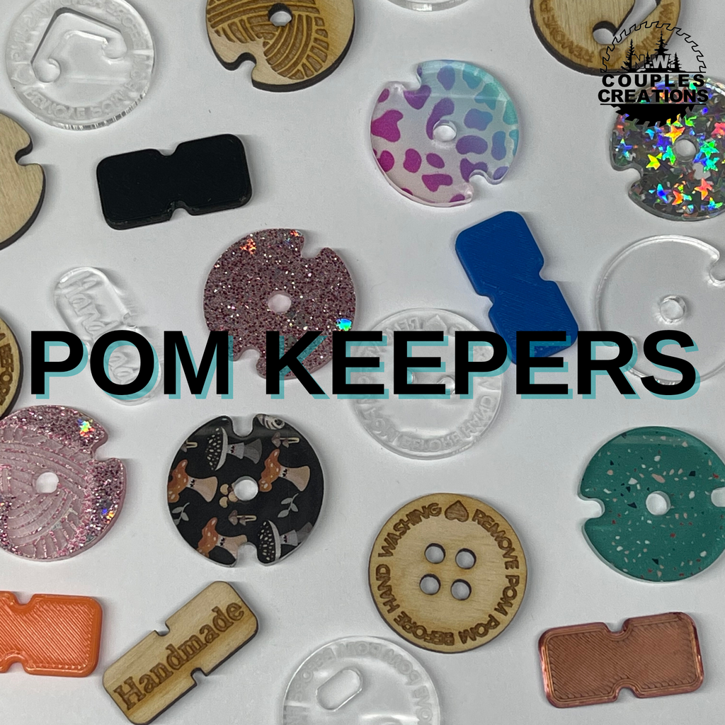 Patterned-Removable Pom Keeper Buttons – N.W. Couples Creations LLC