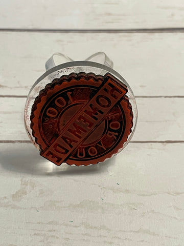 Rubber Stamp with Acrylic handle