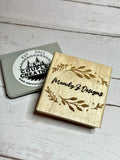 Rubber Stamp With Wood Handle