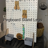 Pegboard stand legs