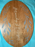 Custom wood business sign