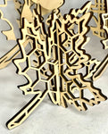 Fall 3D wood leaves