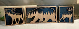 2-layered Cherry wood forest animal pictures