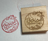 Rubber Stamp With Wood Handle
