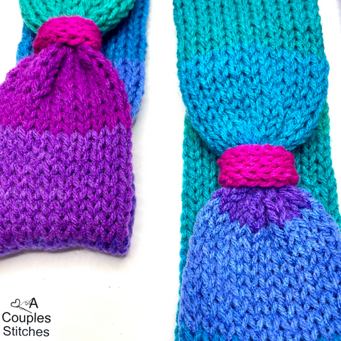 Color Change Thin Knitted ear warmers / Headband